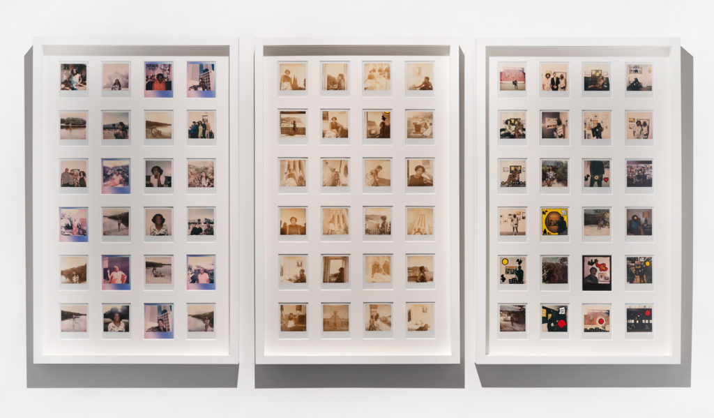 Installation View of Polaroids exhibition by Kalup Linzy